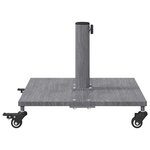 vidaXL Socles de parasol d'extérieur Bois foncé 45 x 45 x 31.5 cm