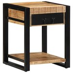 vidaXL Table d'appoint 40x40x50 cm bois massif de manguier brut