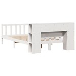 vidaXL Lit bibliothèque sans matelas blanc 150x200 cm bois pin massif