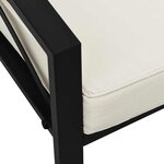 vidaXL Chaises de jardin et coussins sable lot de 2 68x76x79 cm acier