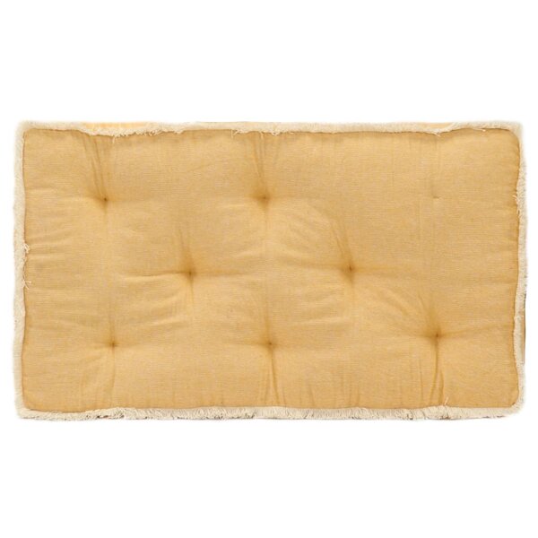 vidaXL Coussin de canapé palette Jaune 73x40x7 cm