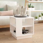 vidaXL Table basse Blanc 40x40x43 cm Bois d'ingénierie