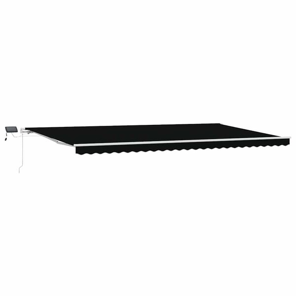 vidaXL Auvent Rétractable avec Noir 600 ×300 cm tissu