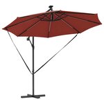 vidaXL Parasol banane à mât déporté Couleur terre cuite
