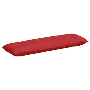 vidaXL Coussin de Dos Rouge 160 x 19 x 50 cm tissu