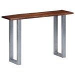 vidaXL Table console 115 x 35 x 76 cm Bois d'acacia massif et fer