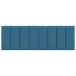 vidaXL Coussin de tête de lit bleu 120 cm velours