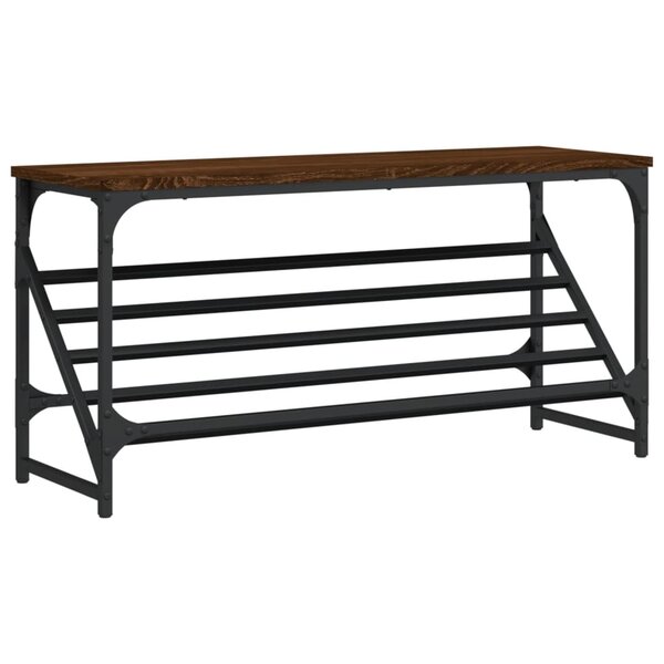 vidaXL Étagère à chaussures chêne marron 90x30x45 cm bois d'ingénierie