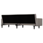 vidaXL Canapé-lit avec coussins taupe tissu