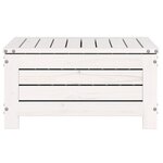 vidaXL Repose-pied de jardin avec coussin blanc bois de pin massif