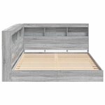 vidaXL Lit Bibliothèque Sonoma gris 160 x 200 cm Bois d'ingénierie