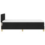 vidaXL Lit à sommier tapissier avec matelas et LED noir 100x200 cm en tissu