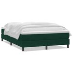 vidaXL Sommier à lattes de lit et matelas vert foncé 160x220cm velours