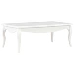 vidaXL Table basse Blanc 110 x 60 x 40 cm Bois de pin massif