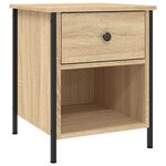 vidaXL Table de chevet chêne sonoma 40x42x50 cm bois d'ingénierie