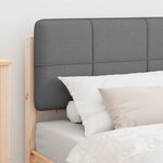 vidaXL Cadre de lit avec tête de lit rembourrée Gris clair 90 x 190 cm