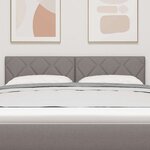 vidaXL Tête de lit avec des lumières à LED Réglable Taupe 144 cm tissu