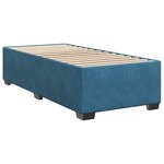 vidaXL Sommier à lattes de lit avec matelas bleu 90x190 cm velours