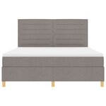 vidaXL Lit à Ressort avec Matelas Taupe King en Tissu