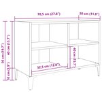 vidaXL Meuble TV Chêne artisanal Chêne artisanal Bois d'ingénierie Moyen