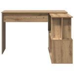 vidaXL Bureau d'angle chêne artisanal 200 5x50x76 cm bois d'ingénierie