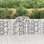 vidaXL Paniers à gabions arqués 10 Pièces 200x30x100/120 cm Fer galvanisé