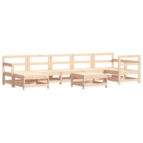 vidaXL Salon de jardin 8 Pièces Bois de pin massif