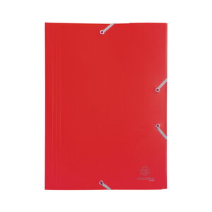 Chemise 3 rabats elastiques 24x32cm polypropylène - rouge