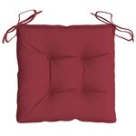 vidaXL Coussins de palette lot de 2 rouge bordeaux 50x50x7 cm