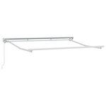 vidaXL Auvent Rétractable Blanc 250x200 cm tissu