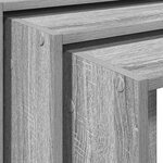 vidaXL Tables gigognes 3 Pièces sonoma gris bois d'ingénierie