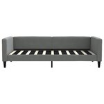 vidaXL Lit de jour avec lit gigogne gris foncé 90x190 cm tissu