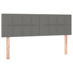 vidaXL Sommier à lattes de lit avec matelas Gris foncé 140x190cm Tissu
