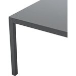 Table de jardin 6 personnes - Structure aluminium - Plateau verre trempé fixé par ventouses - 160 x 72 x 90 cm