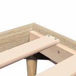 vidaXL Cadre de lit sans matelas chêne sonoma 75x190 cm