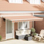 vidaXL Auvent Rétractable Bleu Marine 400x200 cm