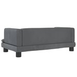 vidaXL Canapé pour enfants gris foncé 80x45x30 cm velours