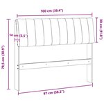 vidaXL Tête de lit capitonnée Noir 100 cm Pin massif