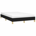 vidaXL Cadre de lit sans matelas noir 120x190 cm tissu