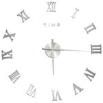 vidaXL Horloge murale 3D Design moderne Argenté 100 cm XXL