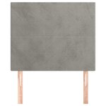 vidaXL Tête de lit Gris clair 90x5x118/128 cm Velours