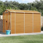 vidaXL Abri de jardin marron clair 191x300x198 cm acier galvanisé