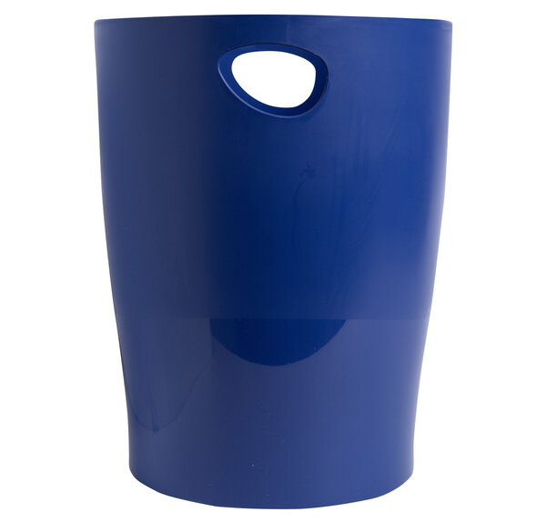 Corbeille à papier ecobin - bleu marine - x 8 - exacompta