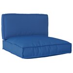 vidaXL Set de coussins de palette 2 Pièces Bleu royal 80 x 80 x 12 cm