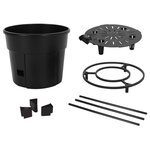 vidaXL Jardinière à tomate Anthracite Ø29 5x115 cm Polypropylène