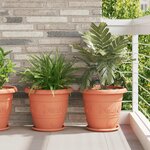 vidaXL Pots de plantes 24 Pièces Rouge brique Ø 39 x 32 cm Plastique