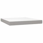 vidaXL Sommier à lattes de lit et matelas et LED Gris clair 180x200 cm
