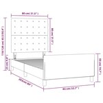 vidaXL Cadre de lit avec tête de lit Gris clair 80x200 cm Tissu