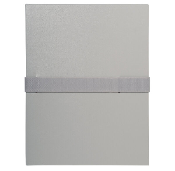 Chemise dos extensible balacron sangle velcro avec Rabat pied de page 24 x 32 Gris EXACOMPTA