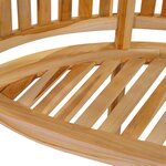 vidaXL Banc de jardin en forme de banane 200 cm bois de teck solide